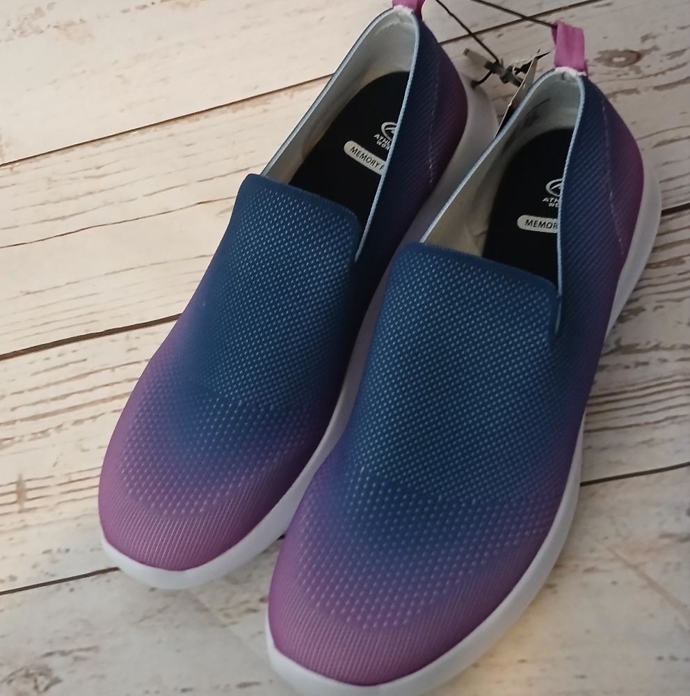 Athletic Works women's comfort low vamp shoes with memory foam navy size 10